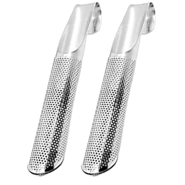 Tespridare i rostfritt stål 1/2 st Sil Stick Pipe Design Mesh Tefilter Lösbladssilar 2pcs
