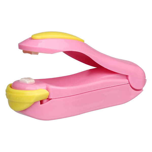 Mini Bag Sealer Portable Heat Vacuum Sealers Plast Sealer Mini Food Sealer för plastpåsar Matförvaring Pink