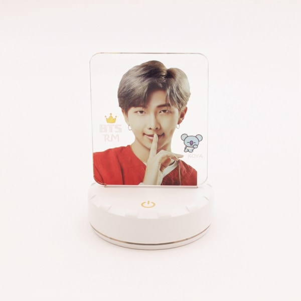 BTS Bangtan Boys LED Night Light Board 7 printed medlemsfoto present till flicka Heminredning RM