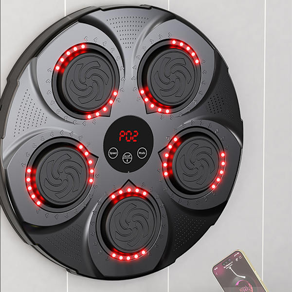 LED Music Effect Boxningsmatta Multipurpose Rapid Rebound Boxning Training Pad Fitness Utrustning Red