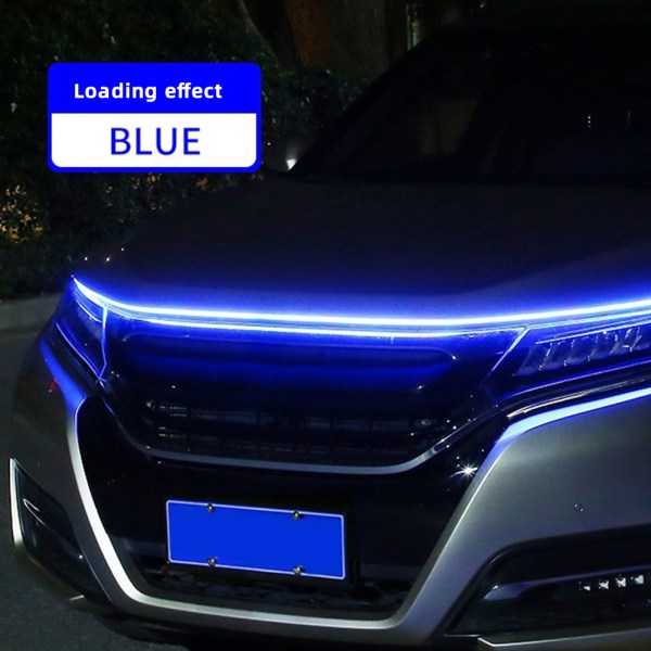 1.8M Dynamiska LED Lights Strip Bil Belysning Ledslinga Bilar Tillbehör Inredning Dekoration för Bilhuv Suvs Lastbilar Husbil Blue