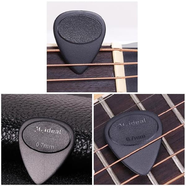 10 st Plockar 0,7 mm tjocklek Tillbehör Hållbar för elgitarr bas Ukulele Black