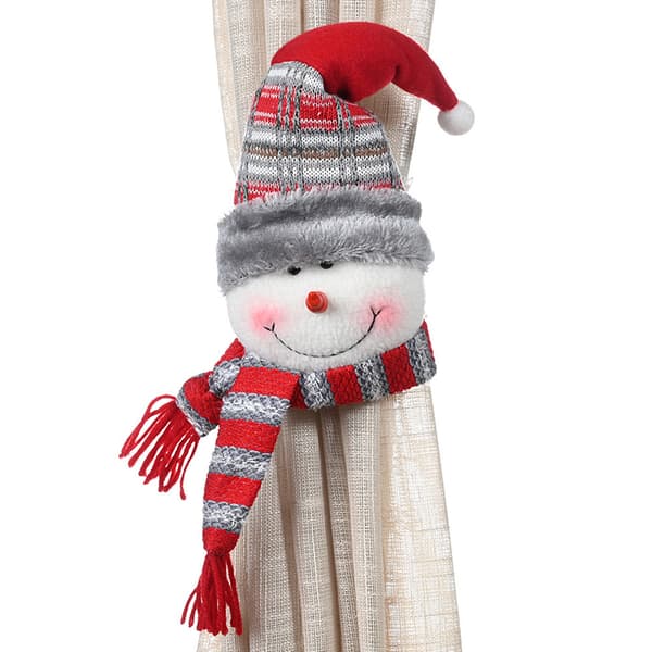 Julgardinspänne Tecknad tomte Snögubbe Älg Gardinfästspänne för vardagsrummets sovrum heminredning Elk