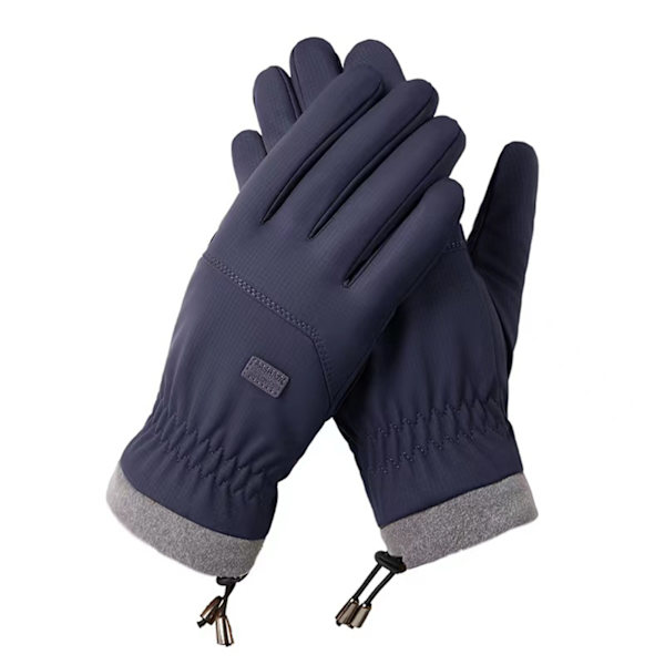 Varmridningshandskar för höst och vinter, hudvänliga, mjuka och bekväma handskar för vandring och fiske Navy blue