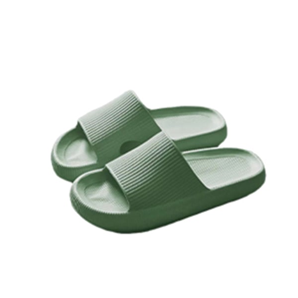 Halkfria tofflor med tjock botten Andas bekväma sandaler för utomhusbruk inomhus Green 4445