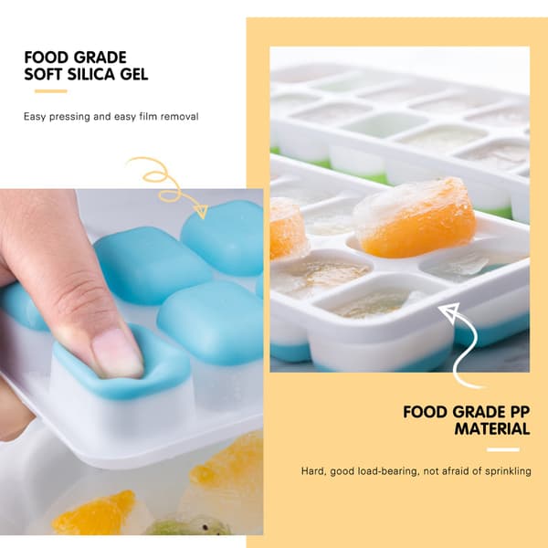 Återanvändbar DIY Popsicle Stencil Ice Cube Maker Ice Cube Trays Ice Storage Box Blue