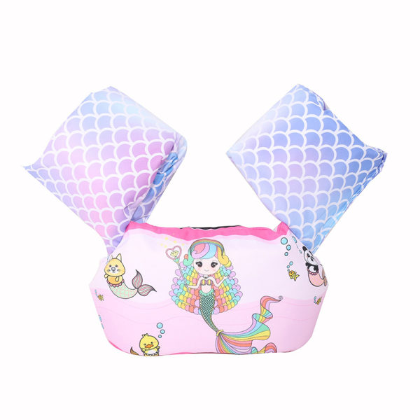 Toddler Flytväst Simväst Simfloaties För Småbarn Flickor Och Pojkar Barn Badvästar För Pool Beach Lake Dark Blue Mermaid