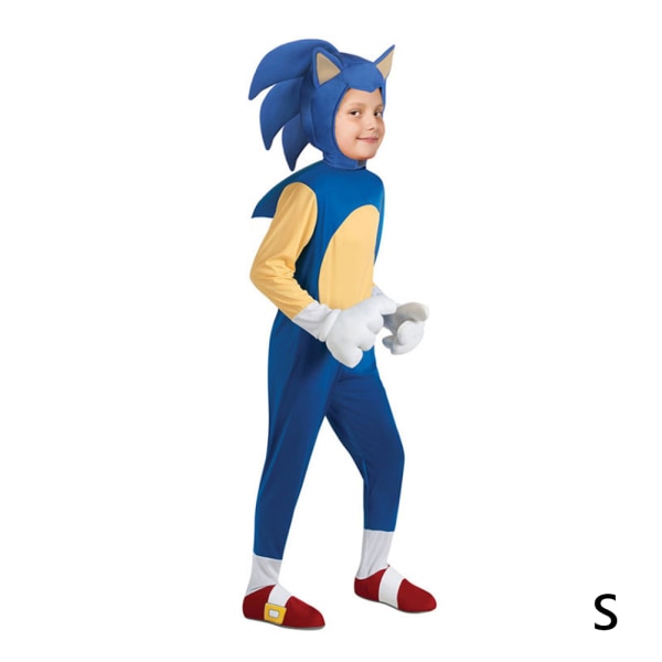 Barn Sonics Cosplay kostym med handskar Mode andas bekväm kostym för barnens dag S
