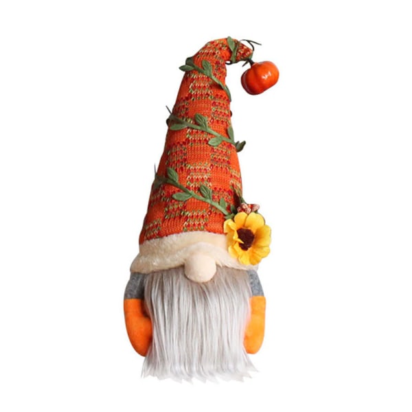 Kreativ Dwarf Elf Ansiktslös docka Härlig plysch Höst Gnome Harvests Festival Desktop Heminredning Beard