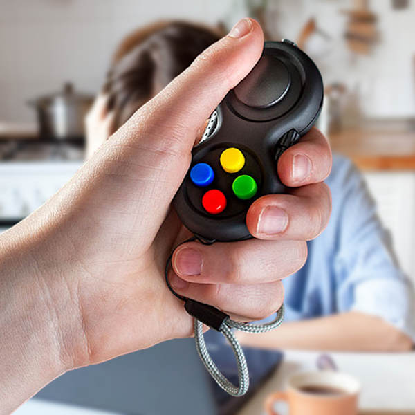 Handhållen Stress Relief Fidgets Pad Lätt att bära Lätta antistressleksaker Presenter för vuxna barn Red