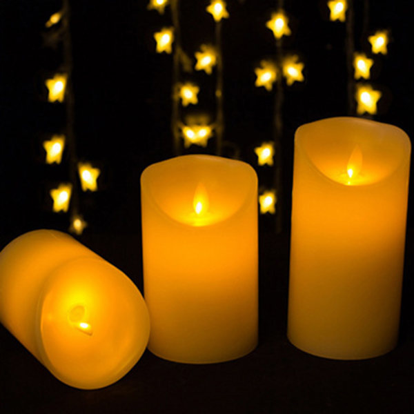 Gränsöverskridande e-handel Ljus Aktivitet Simulering Cylindrisk LED Ljus Fjärrkontroll Hem Bröllopsdag Dekoration The Electronic Candle 9 Pack