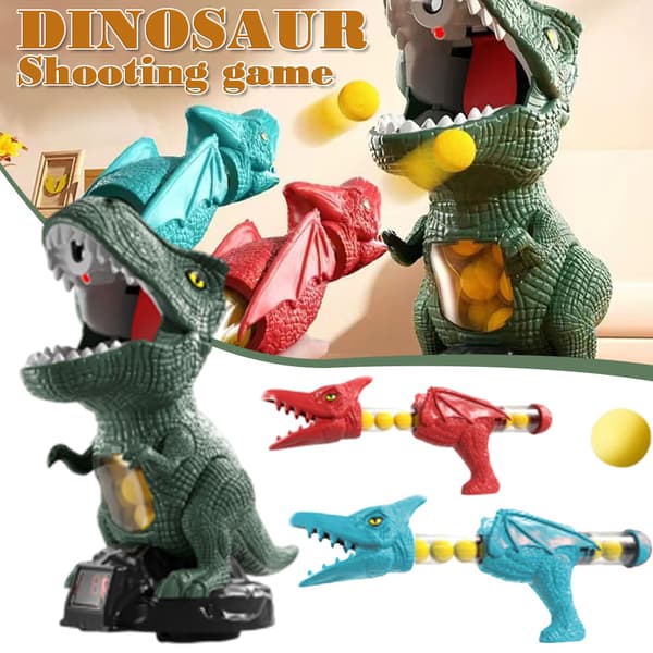 Dinosaurie Shooting Toy Set Target Practice Game Leksaker för hem inomhus Scoring Version Double Gun