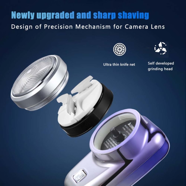 Elektrisk rakapparat för män Bärbar USB laddningsskäggtrimmer Digital Display Vattentät rakhyvel Grad blue Standard