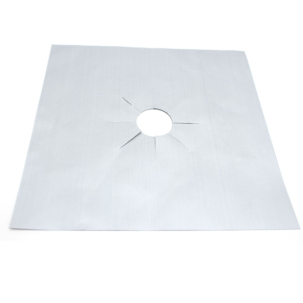 Spisbrännaröverdrag Hållbara värmebeständiga gasspisskydd Överdrag för matlagning i kök Silver 8pcs