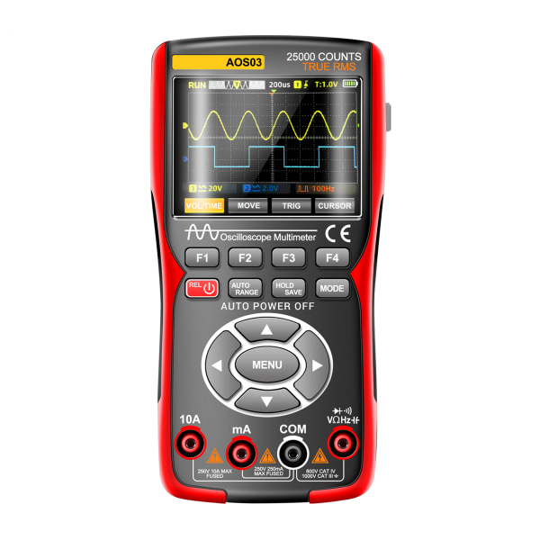 3 i 1 oscilloskop signalgenerator multimeter Helautomatisk elektrisk testare för spänningsdetektering 1PCs