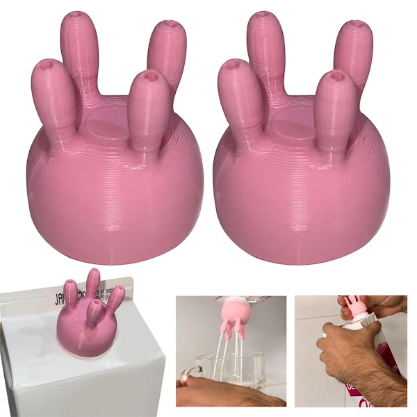 Ko-Juver-Mjölkförpackningslock Rolig Boxad Mjölk Diverters Spillfri Hällpipspåsar För Mjölkflaskor 2pcs