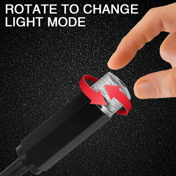 USB Car Starrying Projector Light 360° Vridbara tak Dekorativa lampor för sovrumsbil Red Light