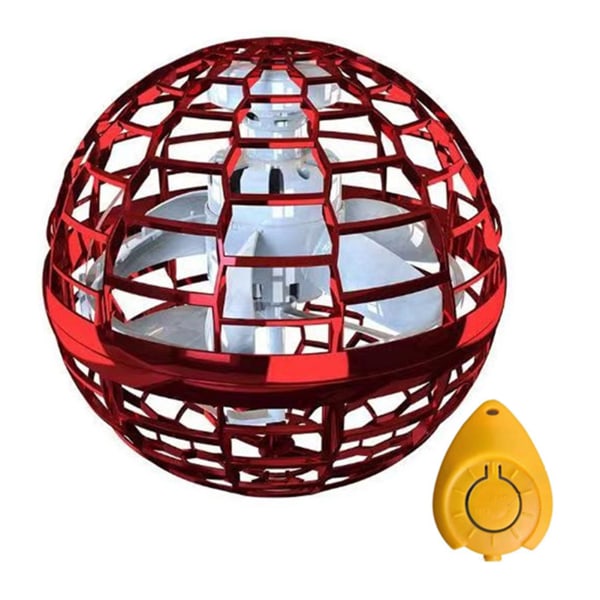Cyclotron Suspension Ball Med Fjärrkontroll Bärbar Lättmanövrerad Flying Balls Present för födelsedag Xmas Red