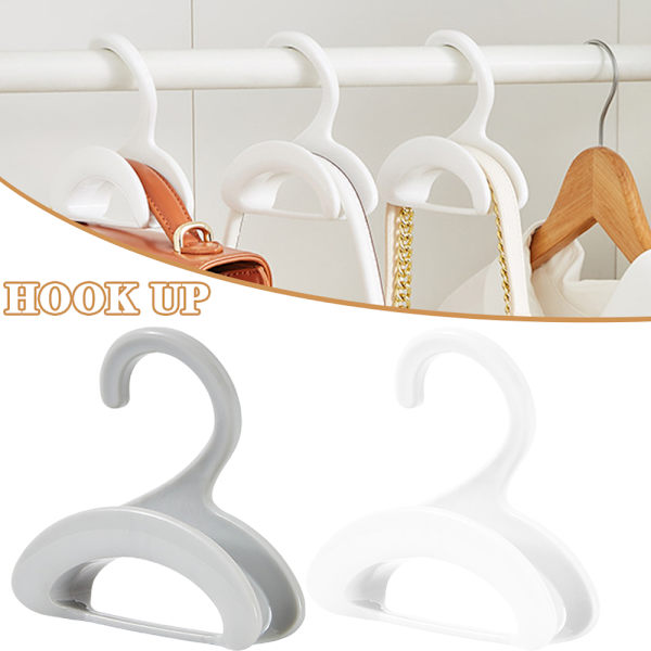 Creative Handväskhängare Multipurpose Stapelbar kappa Hatt Förvaringskrok för hemmet White