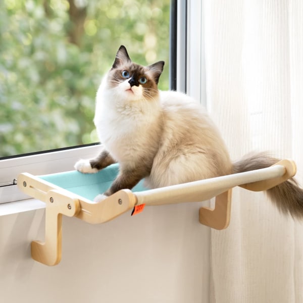 Cat's Window Hammock, Cat's Hanging Bed svart