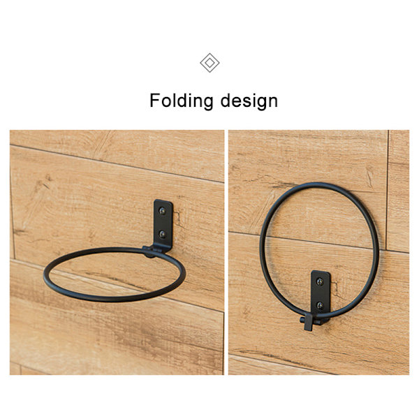 Set med 3 blomkrukhållare Ring Väggmonterad metall planteringskrokar Hopfällbar konsol för Homen Garden L