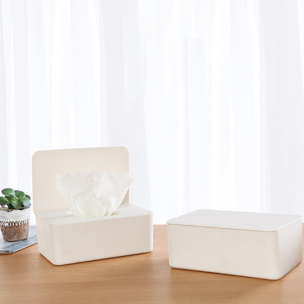 Multifunktionell Mask Box Organizer Förseglad Fuktad Vävnadslåda För Vardagsrum Kök Green White