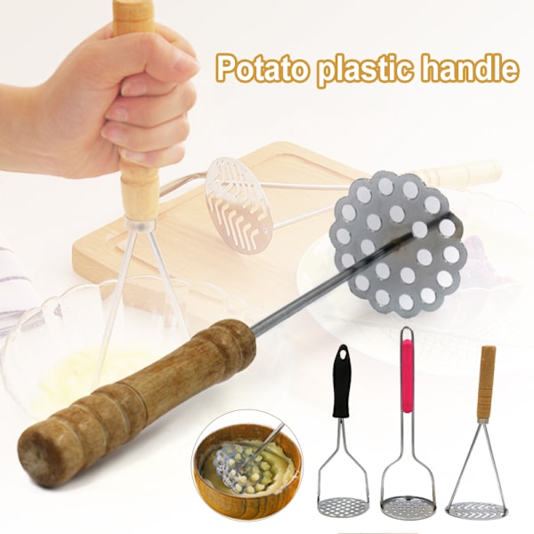 Manuell potatispress Kökspryl Potatis sötpotatisstöt Lämplig för hushållsredskap Potatoes With Black Handle