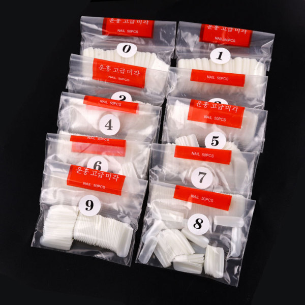 500 bitar Balett Nageltips Bit Set Mode Enkel Mjuk Nagellapp För Kvinnor Kvinna Gj0433 16