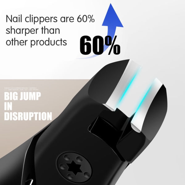 Stora nagelklippare för tjocka naglar Kraftig stänksäker nageltrimmer Halkfri nagelskärningsverktyg Green