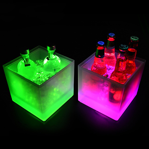 LED Ice Bucket Wine Cooler Colors Changing Champagne Vin hink För Party Home Bar