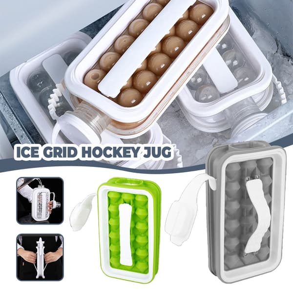 Sphere Ice Cube Stencil Silikon Ice Ball Box Bärbar iskub för hemmet Grey Diamond