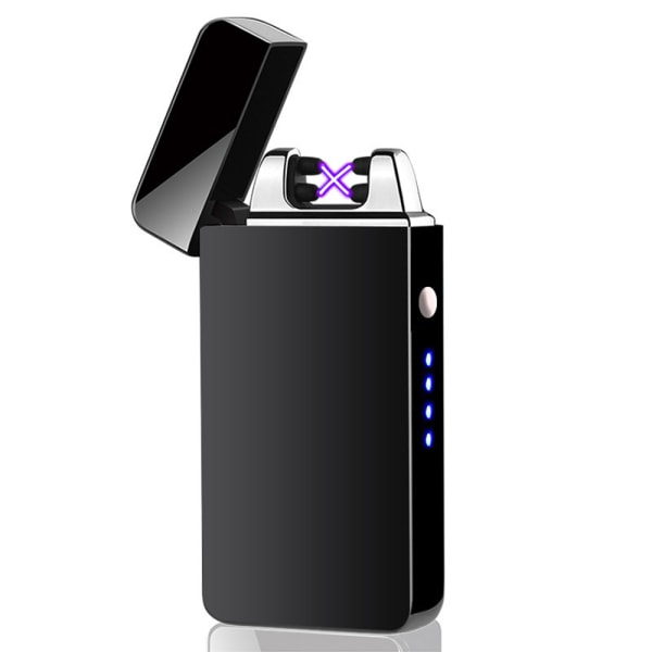 USB Uppladdningsbar Flameless Lighter Bärbar vindtät Fingerprint Touch Lighter Blue Dragon Map