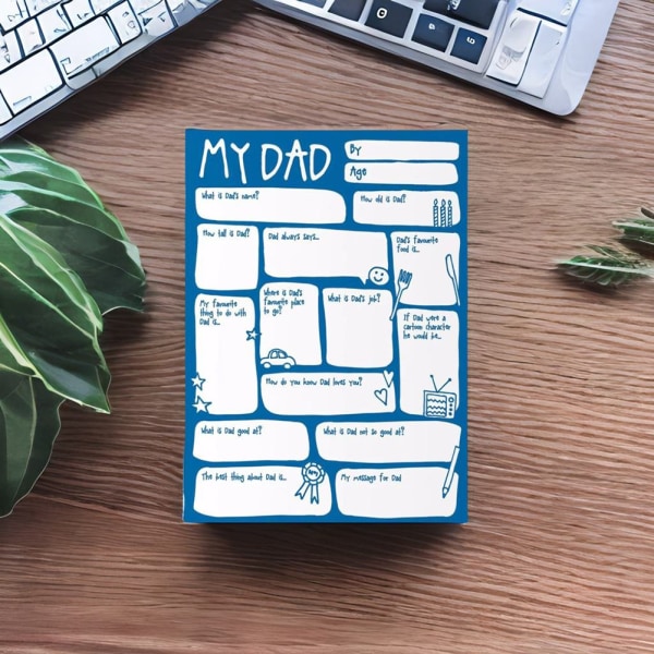 Fars dag födelsedagskort för pappa personligt fyll i blanktor intervju Frågor och svar minnessak Greeting Card
