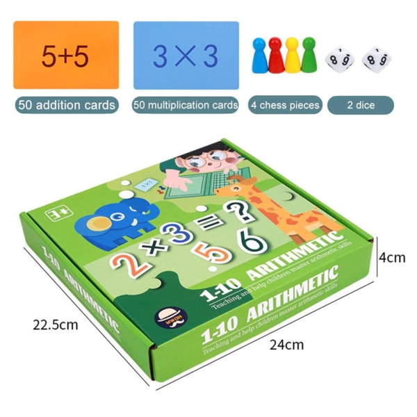 Barns magnetiska bok om multiplikation och addition, roligt matematikspel, tidiga pedagogiska leksaker