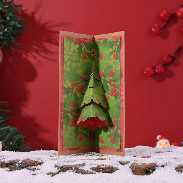 Vikbar julgransskärningsmatris Kolstål DIY-präglingsmall för korttillverkning Scrapbooking Julklappar A