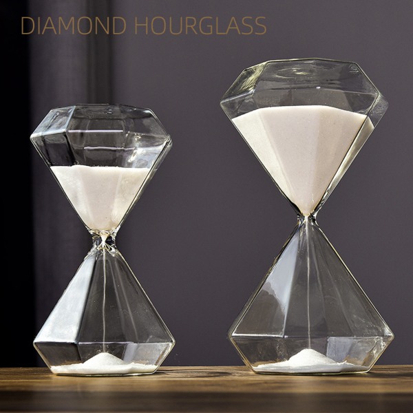 Glas timglas 5/15/30 minuter Timer Skrivbordsdekoration för kontor i hemmet Black 5 Minutes