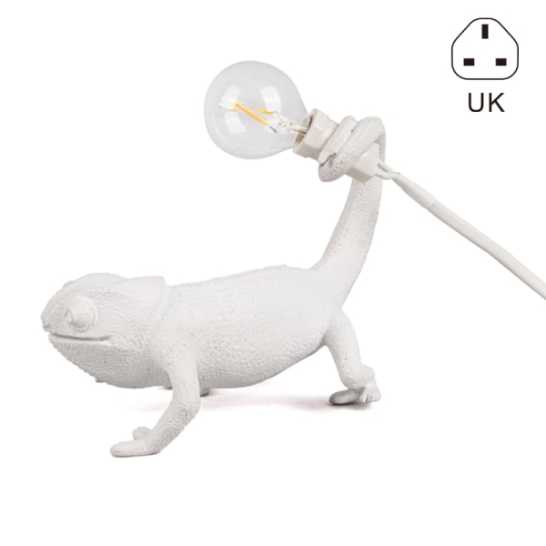 Chameleon Lamp Sovrum Resin Chameleon Skrivbordslampa Sänglampa Ljus Vägglampa AU Plug