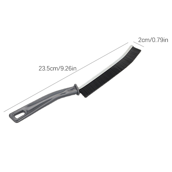 Kakel Spricka Rengöringsborste Fönster Toalett Döda hörn Dammborste För Badrum Black Bristle 2pcs