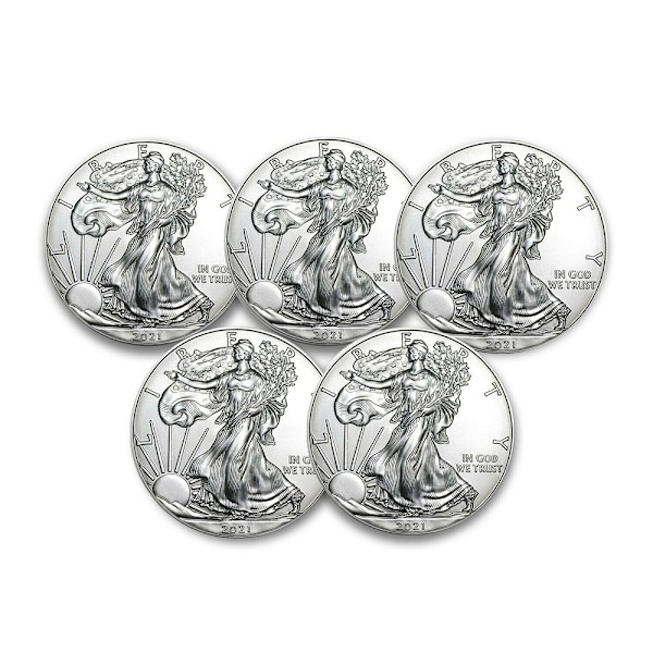 10st första 2021 American Eagle att landa i januari Silverminnesmynt 40 mm i diameter för myntsamling 10PCS 2011 Until 2021