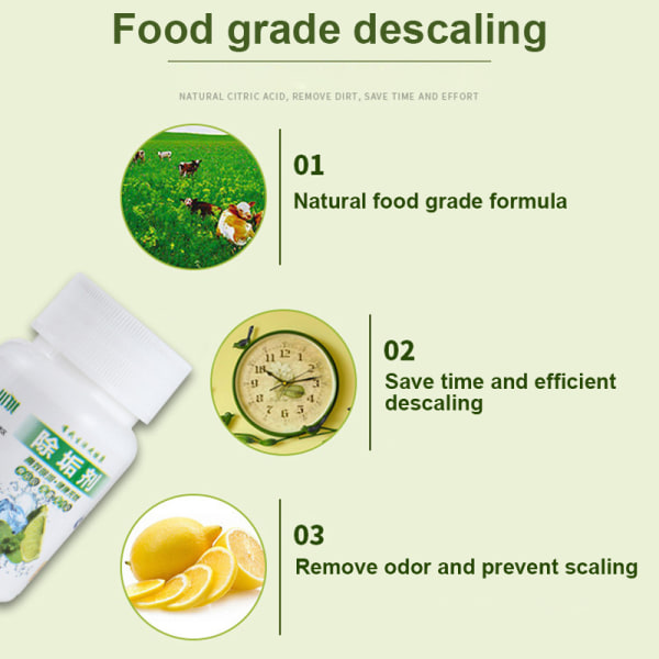 Citronsyra Pure Food Grade Discaler Piller Discaling för hushållsapparater