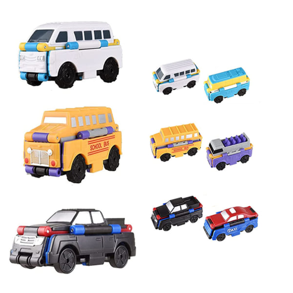 3st Tecknad Transform Toy Car For Kid Intressant Pussel Leksaker För Barn Barn Pojke Flicka C