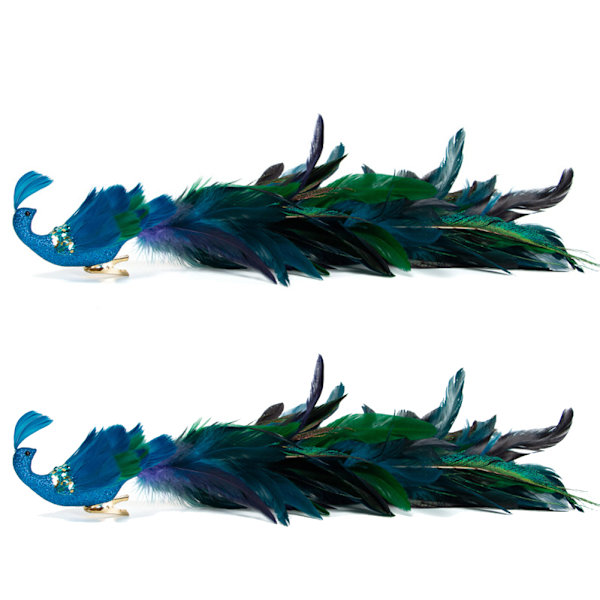 Christmas Simulation Peacock Pendant Long Tail Peacock Xmas Tree Hängande Dekor 2
