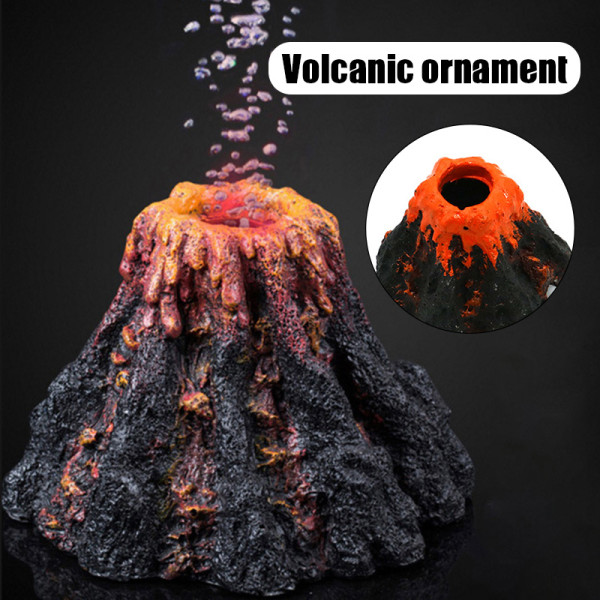 Syrgaspumpar vulkanform prydnad för akvarium luftbubbla sten akvarium dekoration dekor L