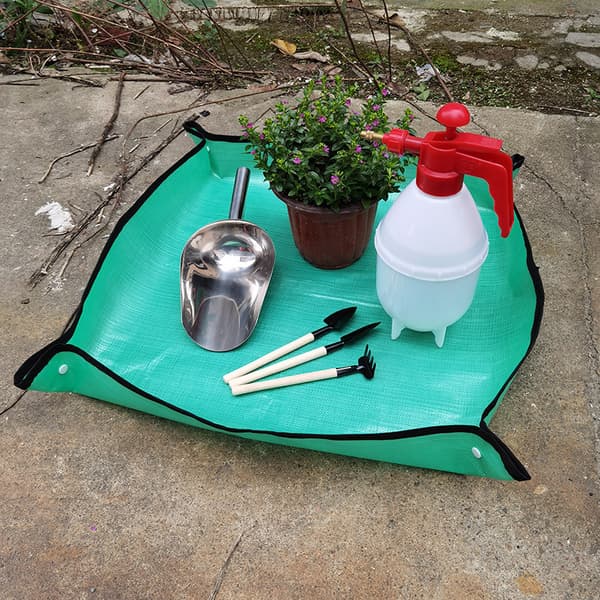 Transplantering blomkruka Matta Vikbar Vattentät Trädgårdsskötsel Plantering Opretaion Mat PE Hemma Trädgårdsmaterial Black