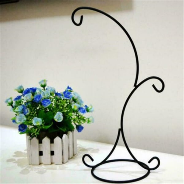 2-krokar växt glas vas järn hängande stativ Hållare Enkel modern dekoration för hemträdgård