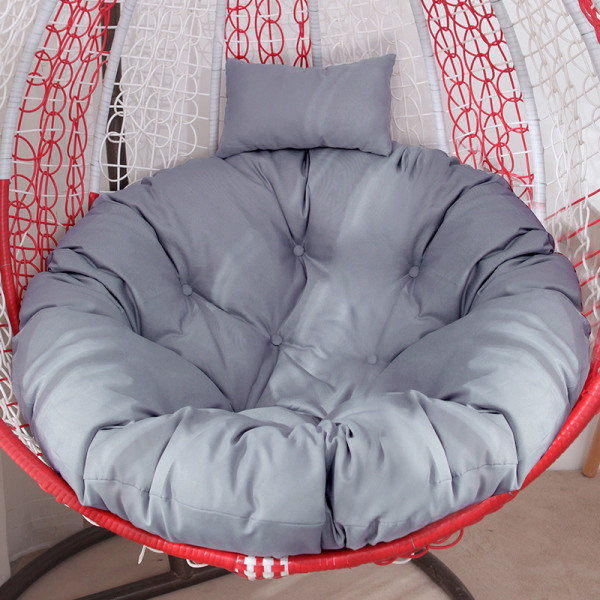 Tjockad Papasan stolkudde Bekväm hängande stolskudde Hängmattor Swing Pad för inomhus utomhus Gray Cushion 110cm