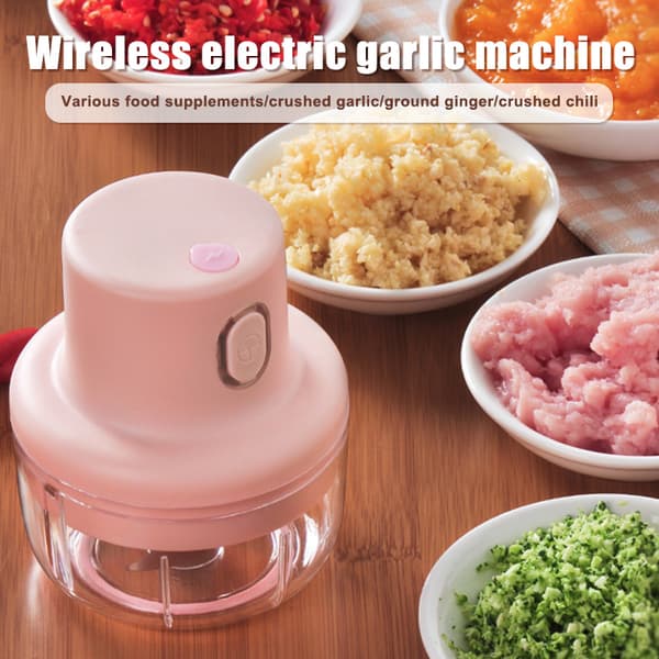 Trådlös Mini Elektrisk Vitlök Mat Hackare Ingefära Grönsakskross Cutter Mat Blender Processor 100ML