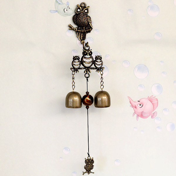Owl Shopkeepers Entré Wind Chime Lätt Unik hängande dörrklocka Heminredning