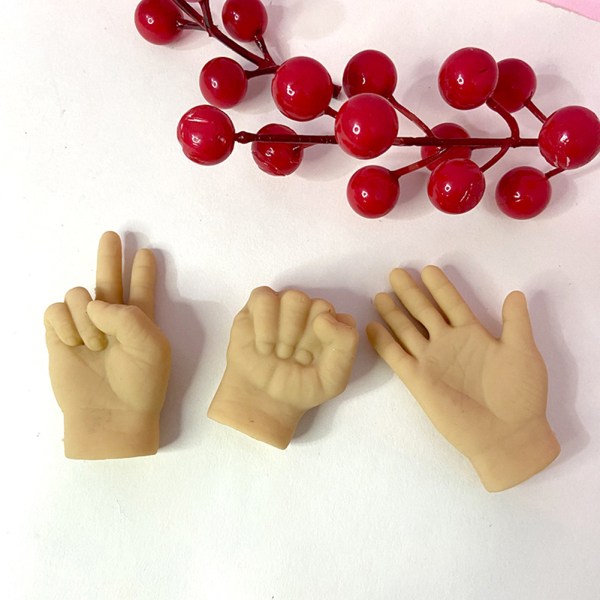 Mini vikta händer för katttassar Bärbar handflatsformad kostym för katthundsdjur C 6PCS
