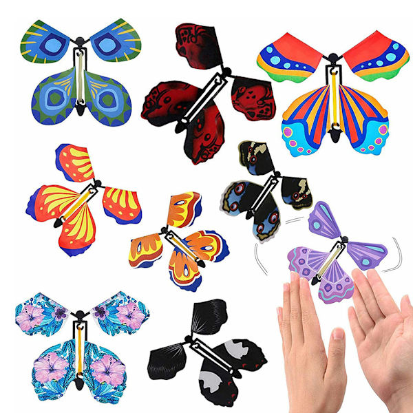 Magics Flying Butterflys Card Toy Portable Funny Magics Pusselleksak för barn Barn Pojke Flicka